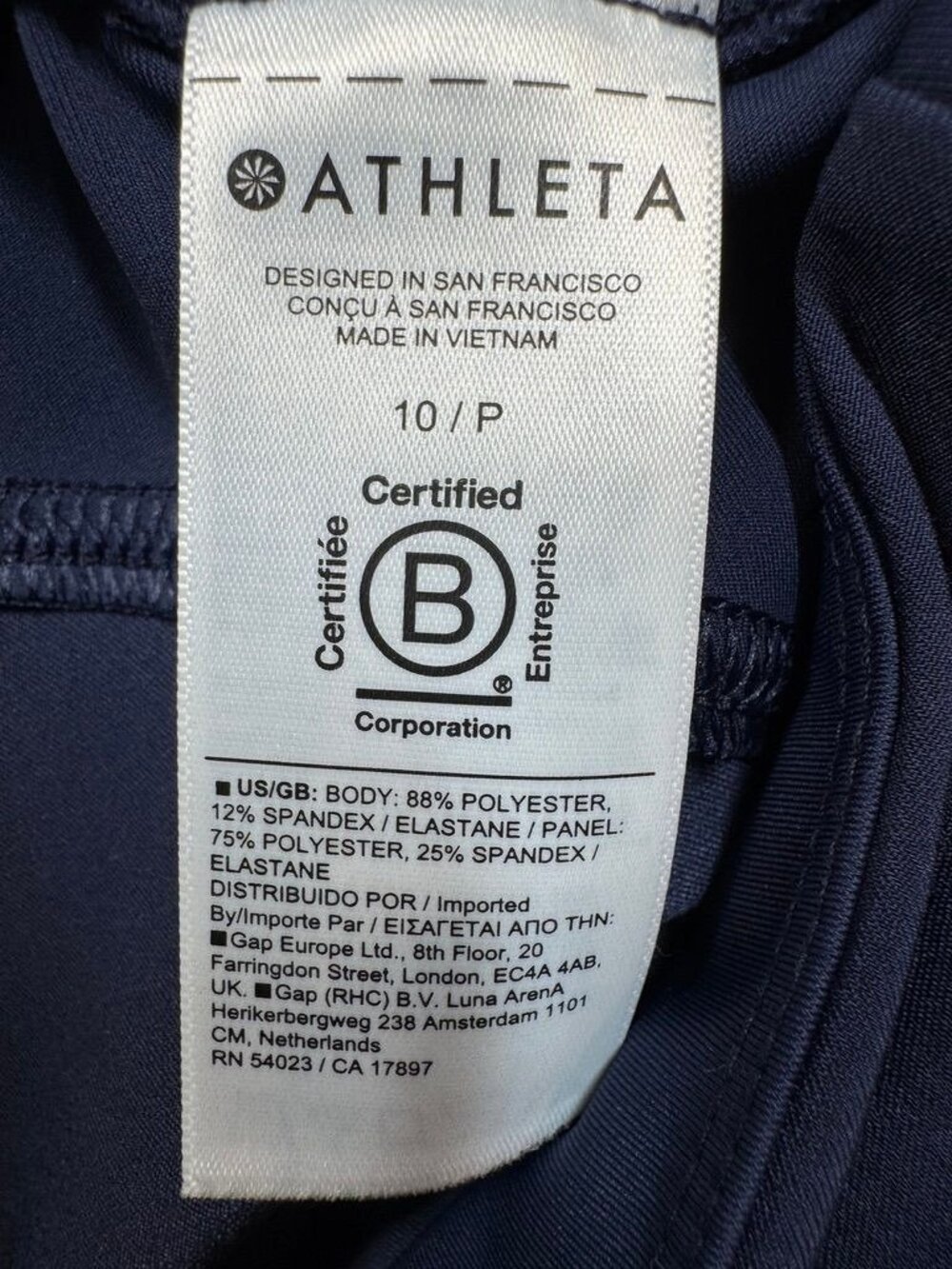 Athleta Fairway Golf Pant Navy Blue High Rise Woven Athleisure 533753 Women's 10 - Picture 10 of 10